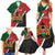 Personalised Kenya Family Matching Summer Maxi Dress and Hawaiian Shirt Coat Of Arms Mix Flag Style