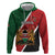 Personalised Kenya Hoodie Coat Of Arms Mix Flag Style