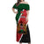 Personalised Kenya Off Shoulder Maxi Dress Coat Of Arms Mix Flag Style