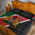 Personalised Kenya Quilt Bed Set Coat Of Arms Mix Flag Style