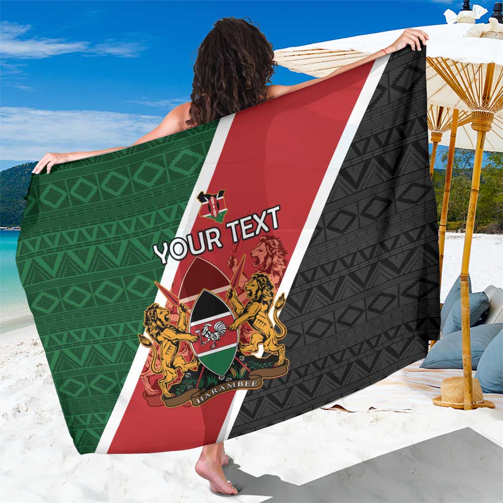 Personalised Kenya Sarong Coat Of Arms Mix Flag Style