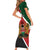 Personalised Kenya Short Sleeve Bodycon Dress Coat Of Arms Mix Flag Style