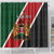 Personalised Kenya Shower Curtain Coat Of Arms Mix Flag Style