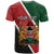 Personalised Kenya T Shirt Coat Of Arms Mix Flag Style