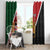 Personalised Kenya Window Curtain Coat Of Arms Mix Flag Style