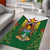 Personalised Zimbabwe Independence Day Area Rug Gloriosa Flower - Flag Style