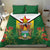 Personalised Zimbabwe Independence Day Bedding Set Gloriosa Flower - Flag Style