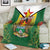 Personalised Zimbabwe Independence Day Blanket Gloriosa Flower - Flag Style