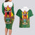 Personalised Zimbabwe Independence Day Couples Matching Long Sleeve Bodycon Dress and Hawaiian Shirt Gloriosa Flower - Flag Style