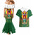 Personalised Zimbabwe Independence Day Couples Matching Mermaid Dress and Hawaiian Shirt Gloriosa Flower - Flag Style