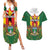 Personalised Zimbabwe Independence Day Couples Matching Summer Maxi Dress and Hawaiian Shirt Gloriosa Flower - Flag Style