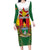 Personalised Zimbabwe Independence Day Family Matching Long Sleeve Bodycon Dress and Hawaiian Shirt Gloriosa Flower - Flag Style