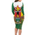 Personalised Zimbabwe Independence Day Family Matching Long Sleeve Bodycon Dress and Hawaiian Shirt Gloriosa Flower - Flag Style