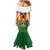 Personalised Zimbabwe Independence Day Family Matching Mermaid Dress and Hawaiian Shirt Gloriosa Flower - Flag Style