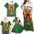 Personalised Zimbabwe Independence Day Family Matching Off Shoulder Maxi Dress and Hawaiian Shirt Gloriosa Flower - Flag Style