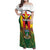 Personalised Zimbabwe Independence Day Family Matching Off Shoulder Maxi Dress and Hawaiian Shirt Gloriosa Flower - Flag Style