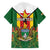 Personalised Zimbabwe Independence Day Family Matching Puletasi and Hawaiian Shirt Gloriosa Flower - Flag Style