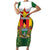 Personalised Zimbabwe Independence Day Family Matching Short Sleeve Bodycon Dress and Hawaiian Shirt Gloriosa Flower - Flag Style