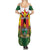 Personalised Zimbabwe Independence Day Family Matching Summer Maxi Dress and Hawaiian Shirt Gloriosa Flower - Flag Style