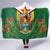 Personalised Zimbabwe Independence Day Hooded Blanket Gloriosa Flower - Flag Style