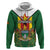 Personalised Zimbabwe Independence Day Hoodie Gloriosa Flower - Flag Style