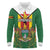 Personalised Zimbabwe Independence Day Long Sleeve Polo Shirt Gloriosa Flower - Flag Style