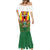 Personalised Zimbabwe Independence Day Mermaid Dress Gloriosa Flower - Flag Style