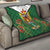 Personalised Zimbabwe Independence Day Quilt Gloriosa Flower - Flag Style