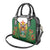 Personalised Zimbabwe Independence Day Shoulder Handbag Gloriosa Flower - Flag Style