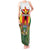 Personalised Zimbabwe Independence Day Tank Maxi Dress Gloriosa Flower - Flag Style