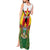 Personalised Zimbabwe Independence Day Tank Maxi Dress Gloriosa Flower - Flag Style