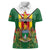 Personalised Zimbabwe Independence Day Women Polo Shirt Gloriosa Flower - Flag Style