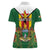 Personalised Zimbabwe Independence Day Women Polo Shirt Gloriosa Flower - Flag Style