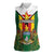 Personalised Zimbabwe Independence Day Women Sleeveless Polo Shirt Gloriosa Flower - Flag Style