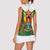 Personalised Zimbabwe Independence Day Women Sleeveless Polo Shirt Gloriosa Flower - Flag Style