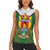 Personalised Zimbabwe Independence Day Women Sleeveless Polo Shirt Gloriosa Flower - Flag Style