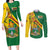 Personalised Zimbabwe Couples Matching Long Sleeve Bodycon Dress and Long Sleeve Button Shirt 1980 Independence Day