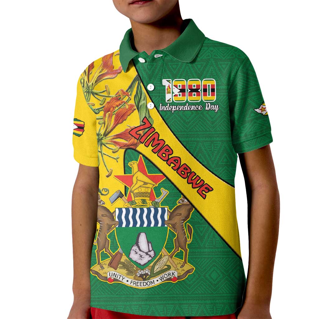 Personalised Zimbabwe Kid Polo Shirt 1980 Independence Day