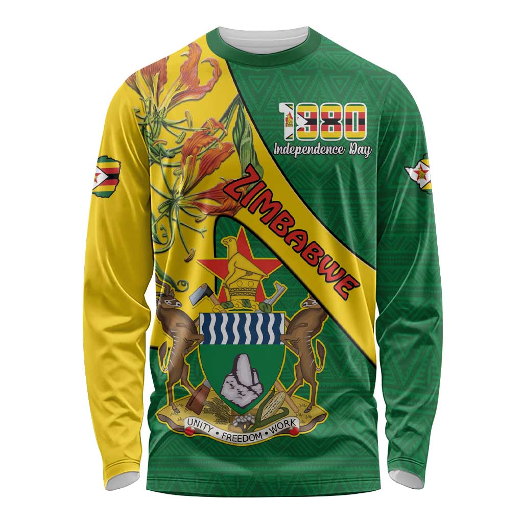 Personalised Zimbabwe Long Sleeve Shirt 1980 Independence Day