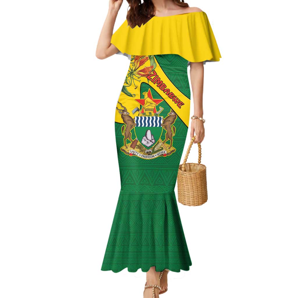 Personalised Zimbabwe Mermaid Dress 1980 Independence Day