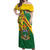 Personalised Zimbabwe Off Shoulder Maxi Dress 1980 Independence Day