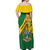 Personalised Zimbabwe Off Shoulder Maxi Dress 1980 Independence Day