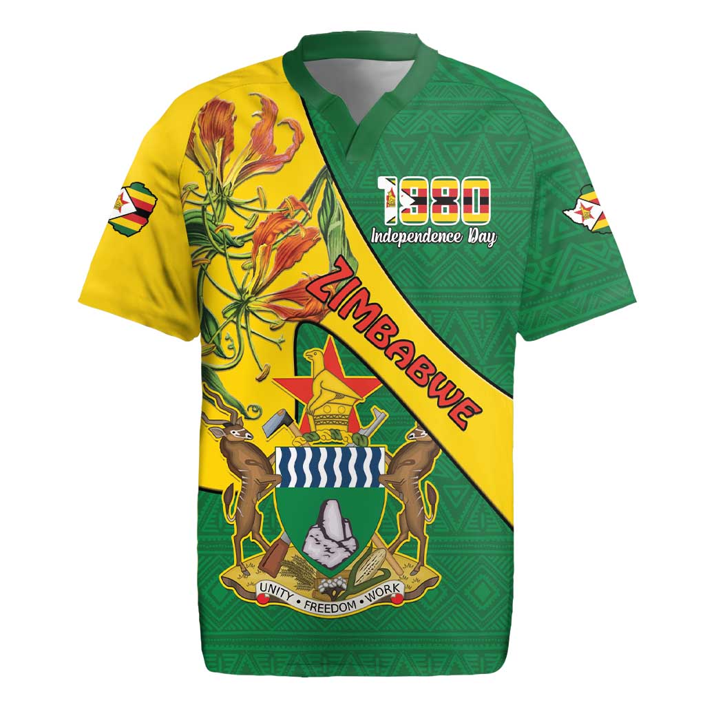 Personalised Zimbabwe Rugby Jersey 1980 Independence Day