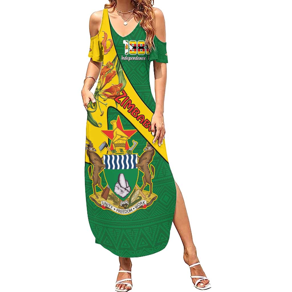 Personalised Zimbabwe Summer Maxi Dress 1980 Independence Day