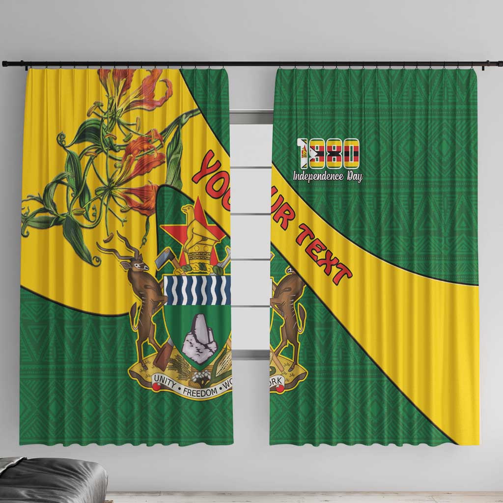 Personalised Zimbabwe Window Curtain 1980 Independence Day