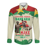 Thomas Sankara Long Sleeve Button Shirt Make Burkina Faso Great