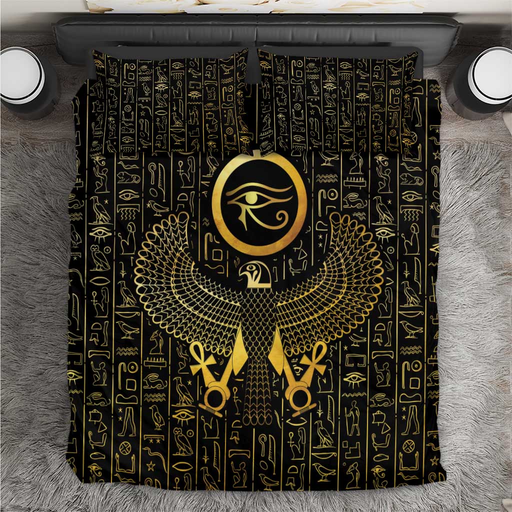 Ancient Egyptian Bedding Set Horus Falcon God