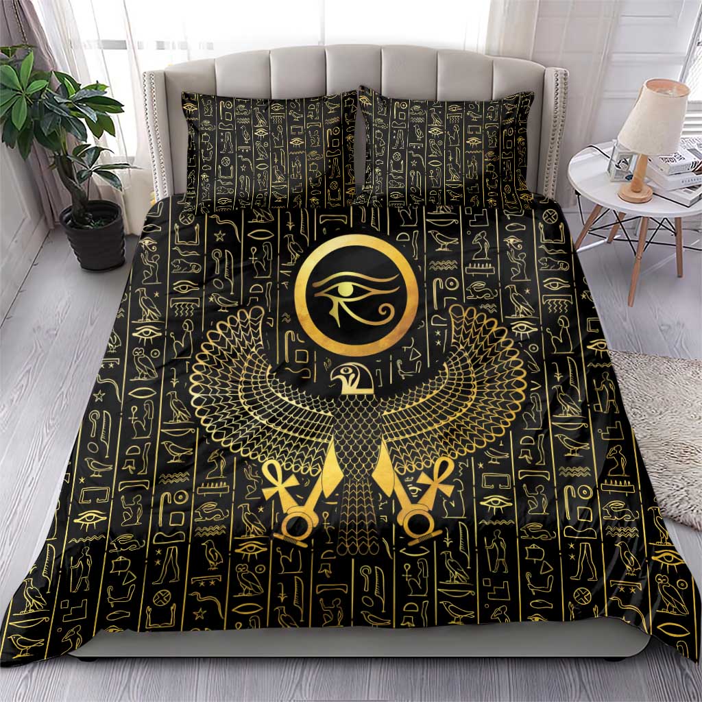 Ancient Egyptian Bedding Set Horus Falcon God