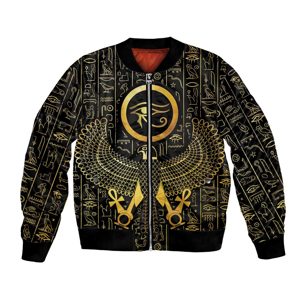 Ancient Egyptian Bomber Jacket Horus Falcon God