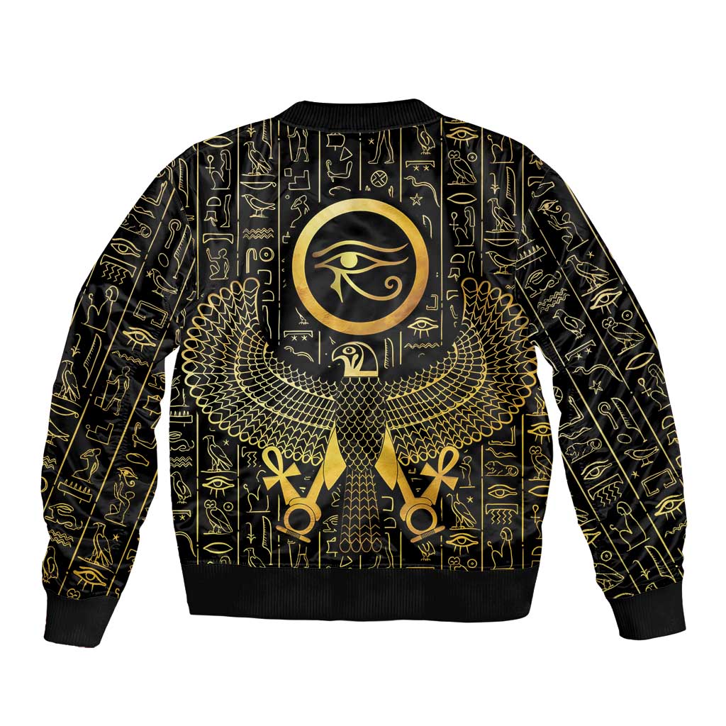 Ancient Egyptian Bomber Jacket Horus Falcon God